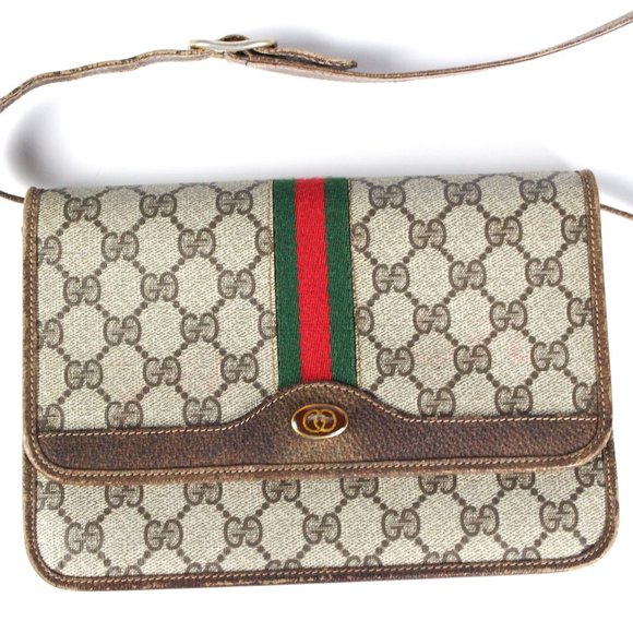 Gucci Handbags - Gucci 1980s Monogram Shoulder Bag